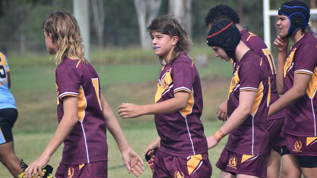 Peninsula versus North West, 14-15 years boys, at the Queensland School Sport rugby league state championships at Marley Brown Oval, Gladstone, on May 17, 2025.