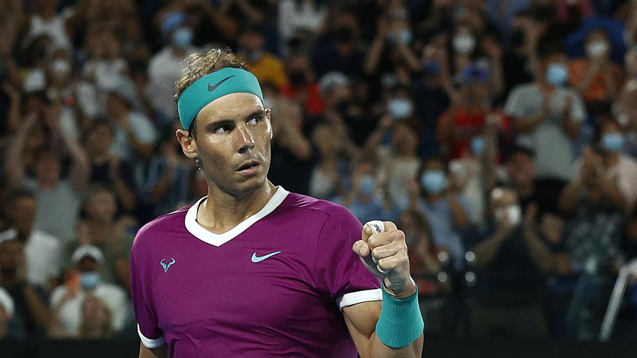 Eyes on the prize... Rafael Nadal put in a vintage performance. Picture: Getty