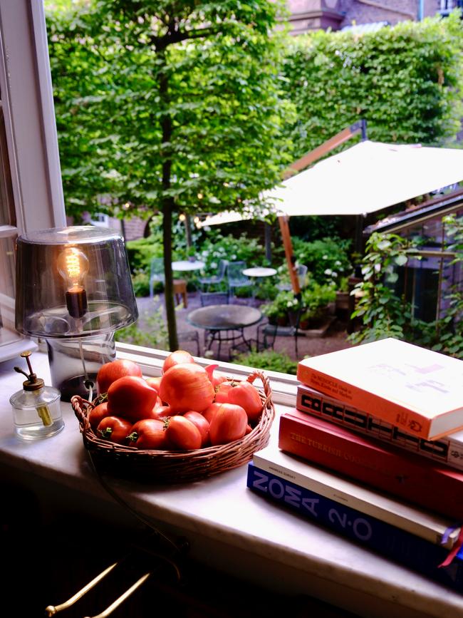 A view to the internal garden from one of the kitchens. Photo: Elizabeth Meryment