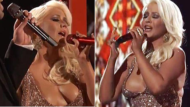 Two fashion fails, a near-nipple slip and a lot of camera-hogging: The US  Voice is all about Christina Aguilera