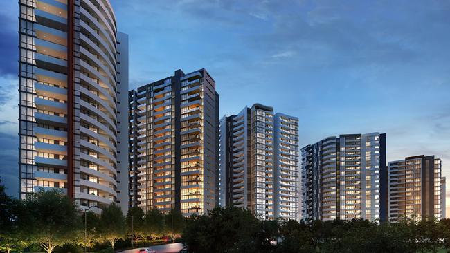 Artist impressions of the new Skyview residential development by Toplace.