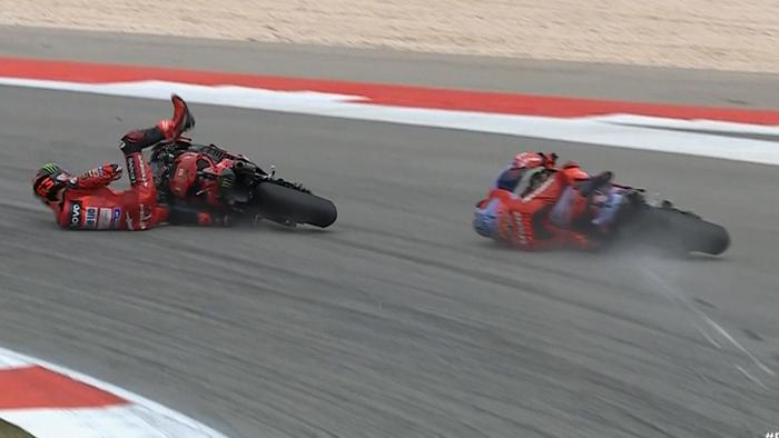 A wild crash forced last year's MotoGP winner out of the Portuguese Grand Prix. Picture: Supplied