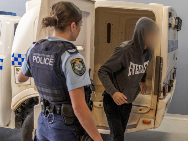 A youth is arrested in Sydney. Picture: NSW Police Media