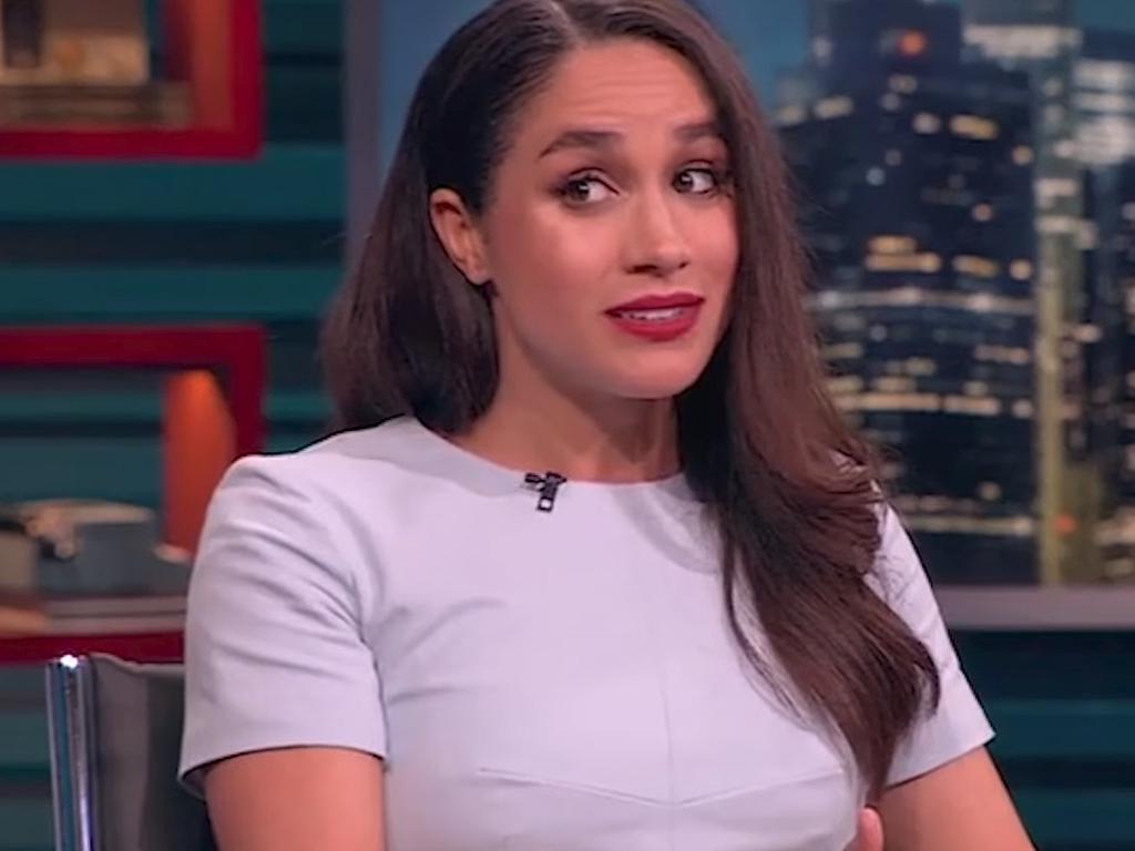 Meghan Markle speaks about Donald Trump in a 2016 interview on The Nightly Show with Larry Wilmore. Picture: The Nightly Show