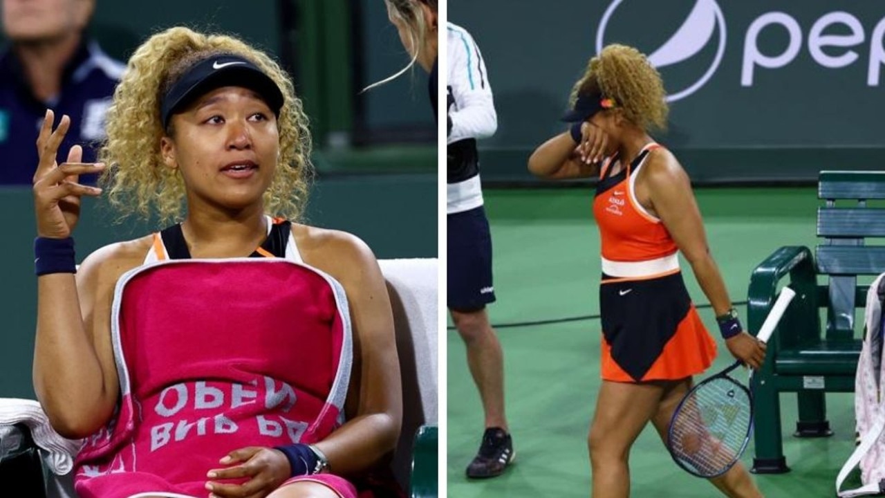 Naomi Osaka was brought to tears by a heckler at Indian Wells. Photo: Getty Images/AFP