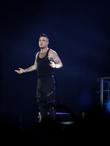 Robbie Williams kicks off the Australian leg of his Let Me Entertain You Tour at Perth Arena. PHOTO: MARIE NIRME