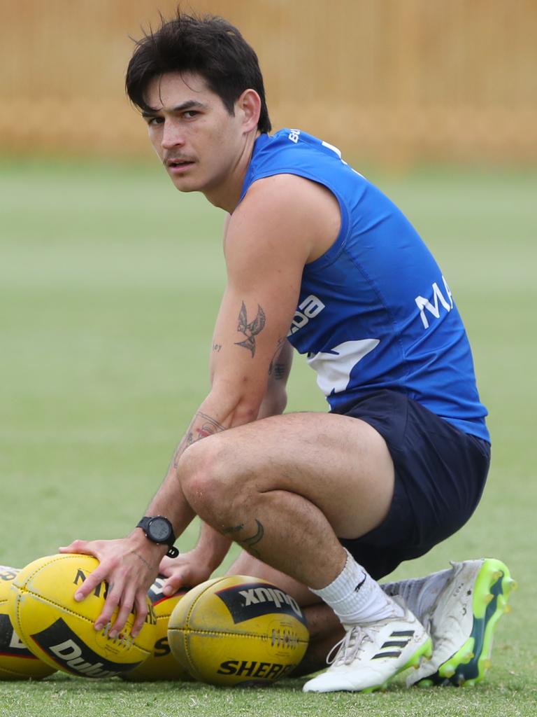 Zac Fisher has fallen out of North Melbourne’s best team. Picture: David Crosling