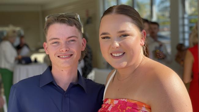 Liam Lee and Hannah Fernie at the Gympie Races on June 15, 2024.