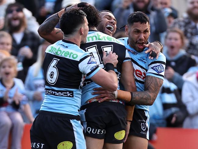 The Sharks stay in the top four. Picture: Brendon Thorne/Getty Images