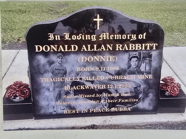 Robin Rabbitt still takes the time to sit with his son at his final resting place. Picture: Supplied