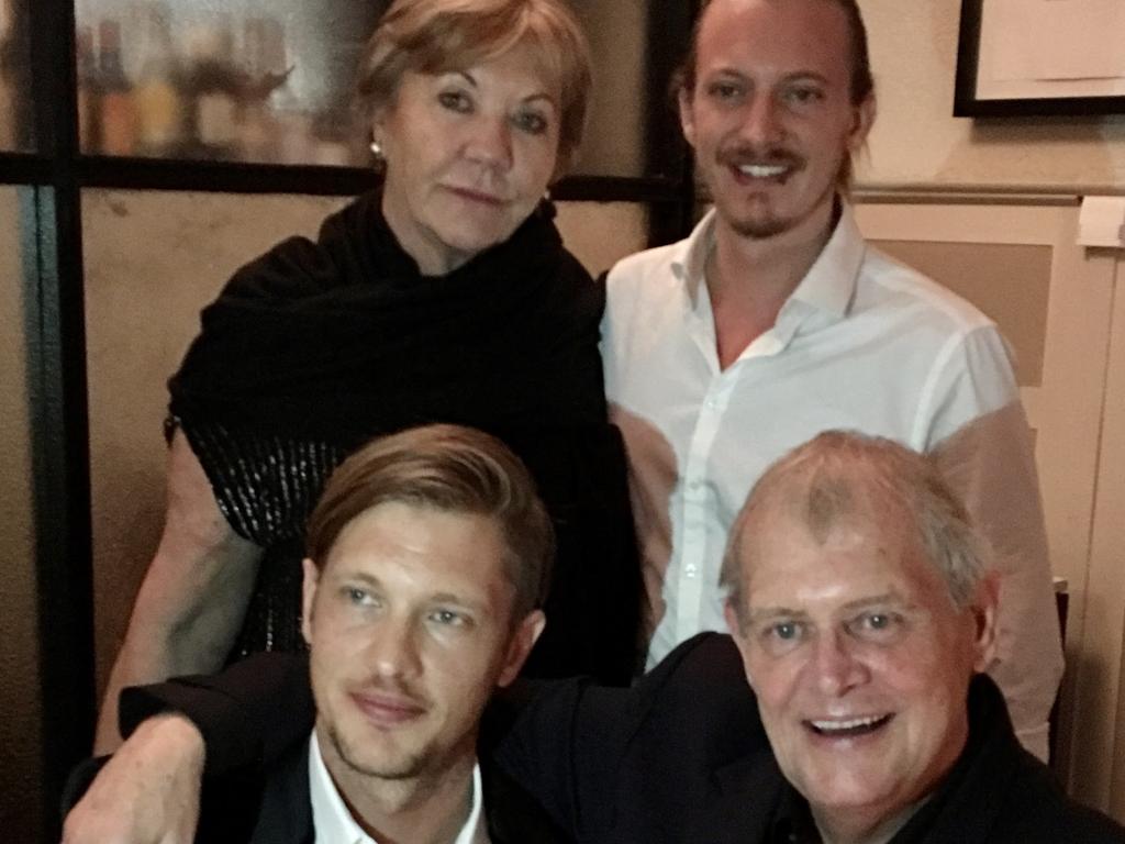 The Farnham Family Clockwise from bottom left, Rob, Jill, James and John Farnham Picture: Supplied