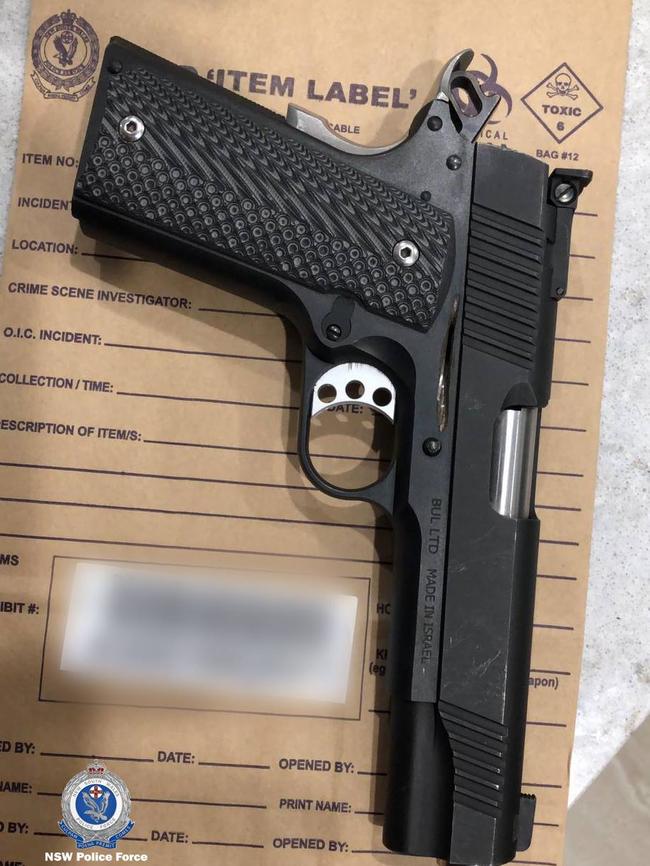 A handgun seized. Pictures: NSW Police