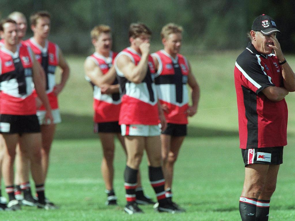 Malcolm Blight famously worked the Saints during pre-season.