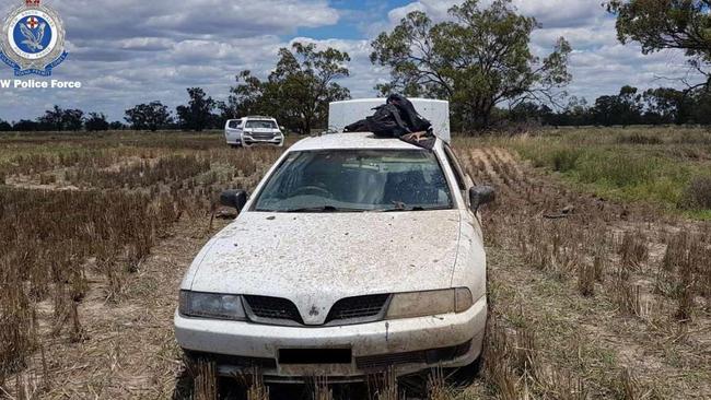 The bogged car police found Aron Couley alongside. Picture: NSW Police