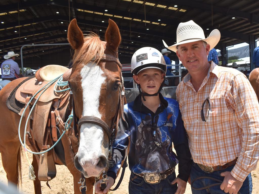 Yeppoon's Cruz and Aaron Leahy at the APRA National Finals Rodeo at CQLX Gracemere on November 9, 2024.