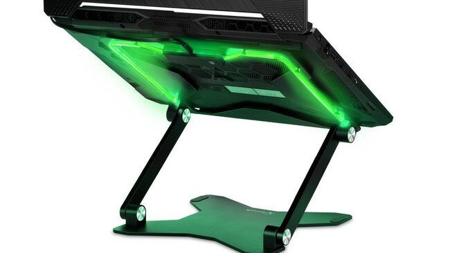 The Bonelk Elevate Gamer is a laptop stand with LED lights beneath.