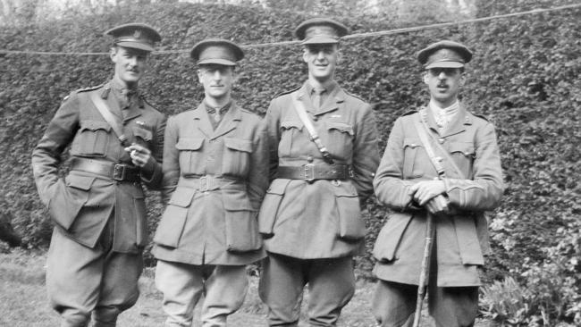 Conspiracy theory ...  WWI historian Charles Bean (second left) and his cousins.