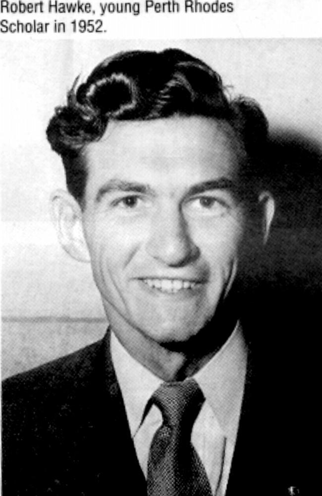 Former Australian prime minister and Rhodes Scholar, Bob Hawke, in Perth in 1952.