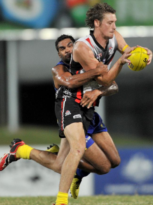 Laurence Angwin playing in the NTFL with Southern Districts.