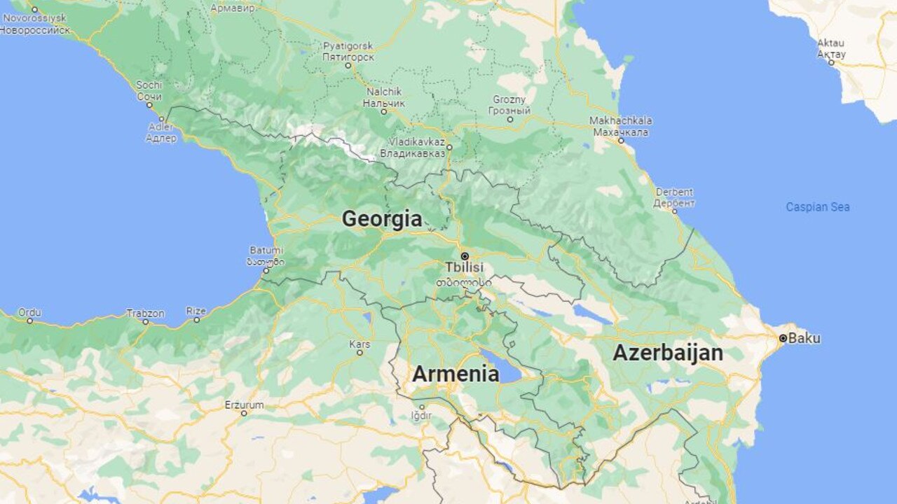 Georgia is situated in the Caucasus, south of Russia and north of Turkey and Iran. Picture Google