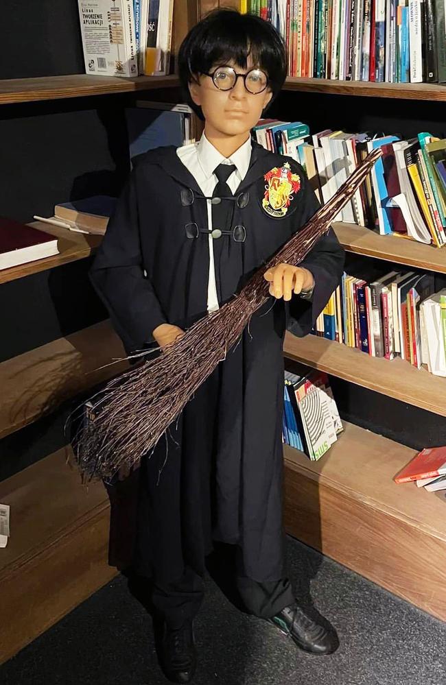 Harry Potter and his trusty broomstick lack a bit of magic at Polonia Wax, Krakow. Picture: Seth Darby