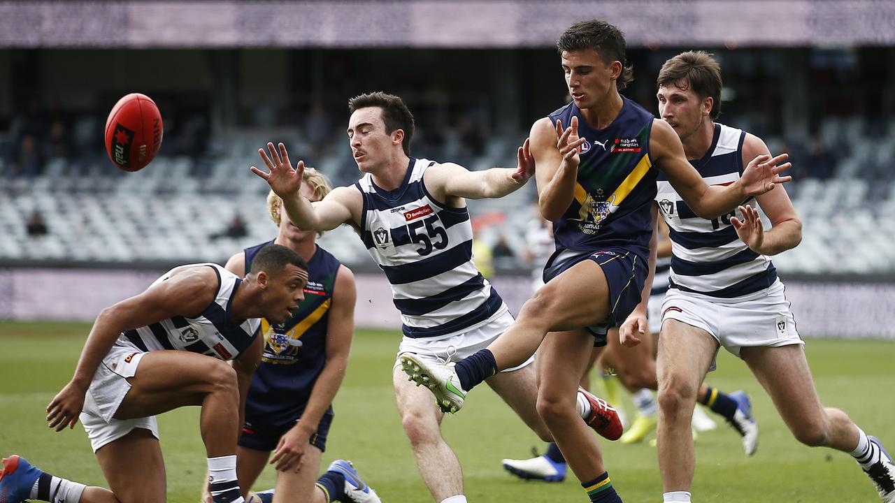 Nick Daicos was one of the best for the AFL Academy. Photo: Daniel Pockett/AFL Photos/via Getty Images.