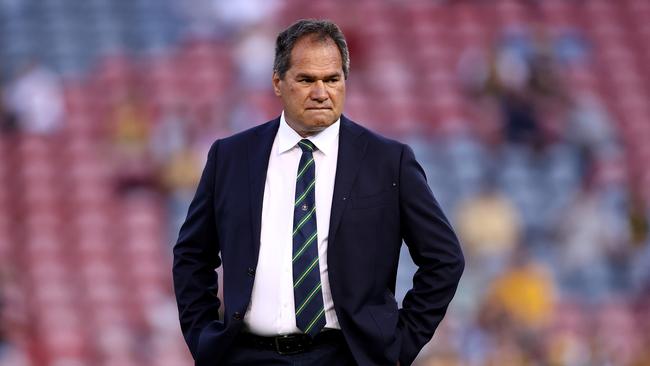 Wallabies coach Dave Rennie looks on during the 2020 Tri Nations match between Australia and the Argentina Pumas. Picture: Getty Images