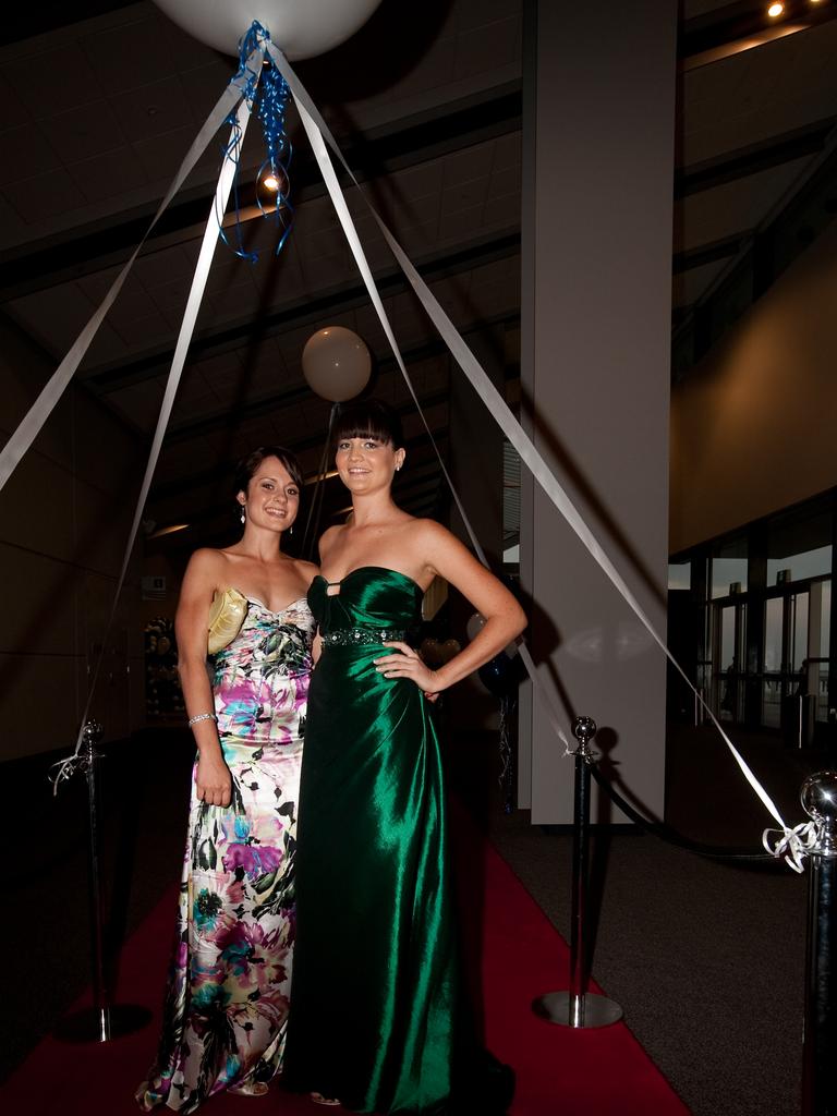 Alexandra Henggeler and Jenni Woerner at the 2009 Kormilda College formal. Picture: NT NEWS