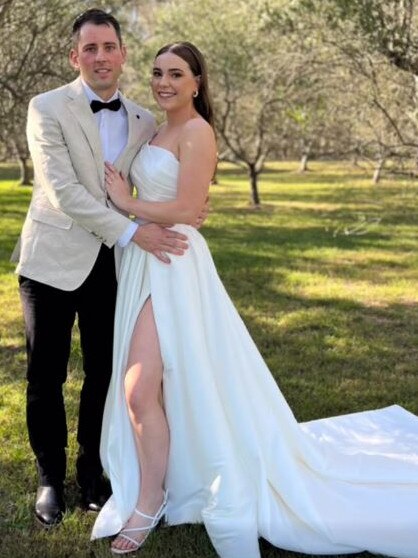 The couple tied the knot on Sunday afternoon. Picture: Facebook/The Hunter Valley Celebrant