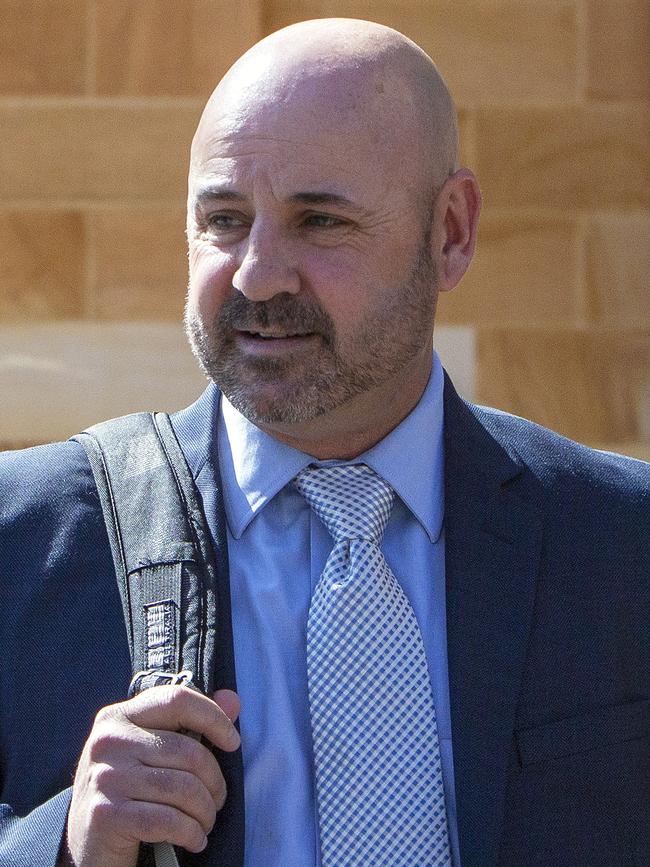 Matthew Lane outside Adelaide Magistrates Court. Picture NCA NewsWire / Emma Brasier