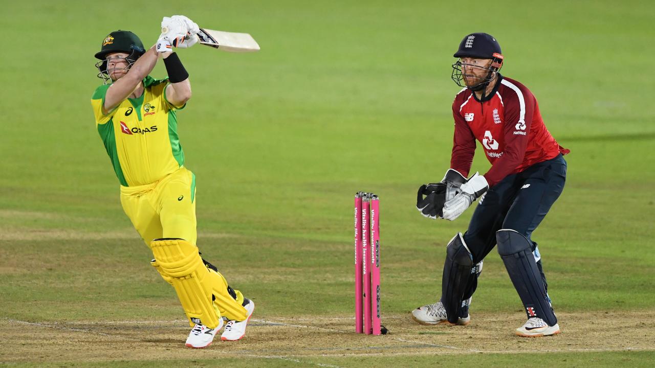 Steve Smith failed again, scoring just three runs. (Photo by Stu Forster/Getty Images for ECB)