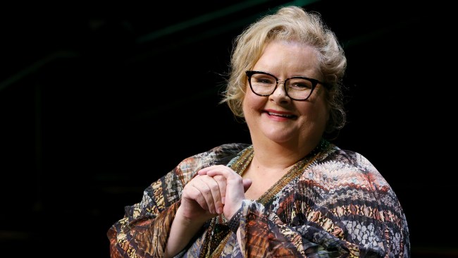 Magda Szubanski poses after speaking on stage during the City of Sydney CityTalks event at Sydney Town Hall. Picture: Lisa Maree Williams/Getty Images