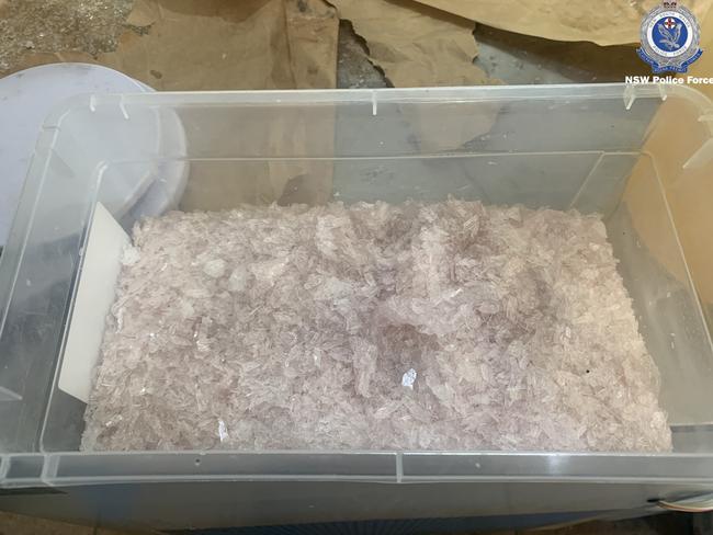 Police images show what was found at the shed in Kulnura. Picture: NSW Police