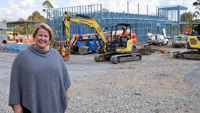 OPENING SOON: Lisa Mackintosh at the site of the new Camira McDonald's. Picture: Ashleigh Howarth