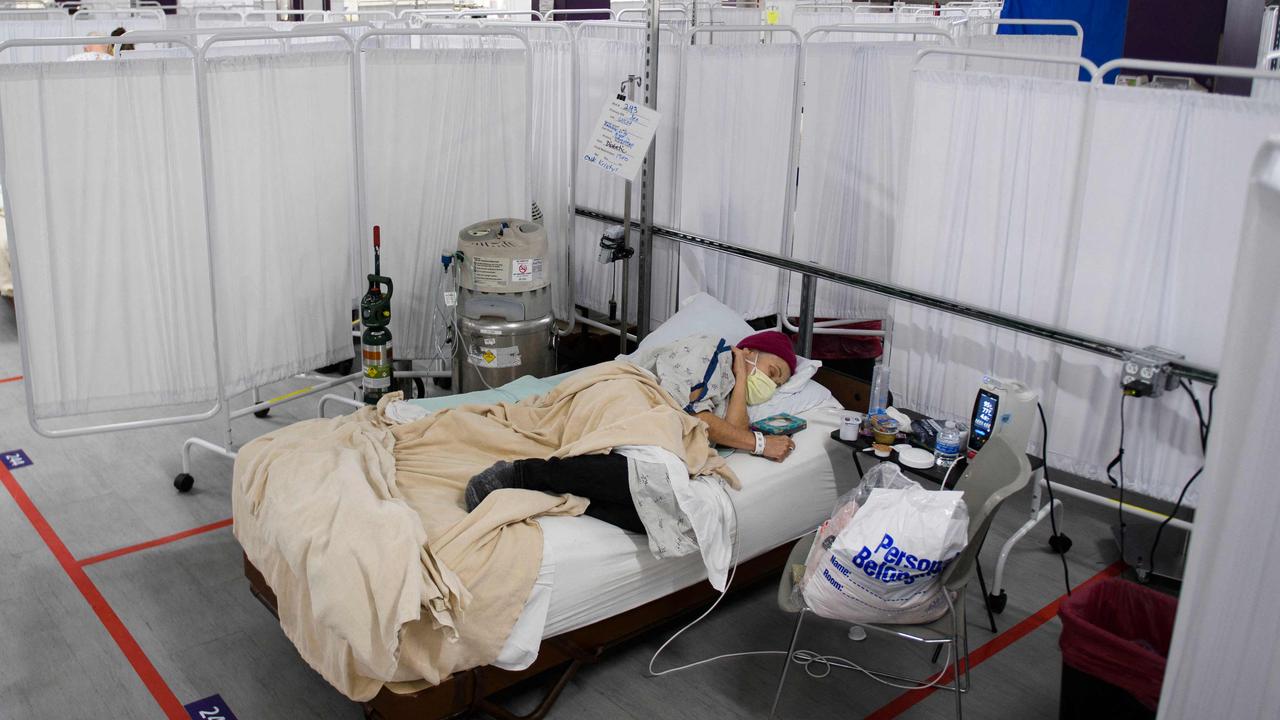 A COVID-19 alternative care site, built into a Nevada parking garage. Picture: Patrick T. Fallon/AFP