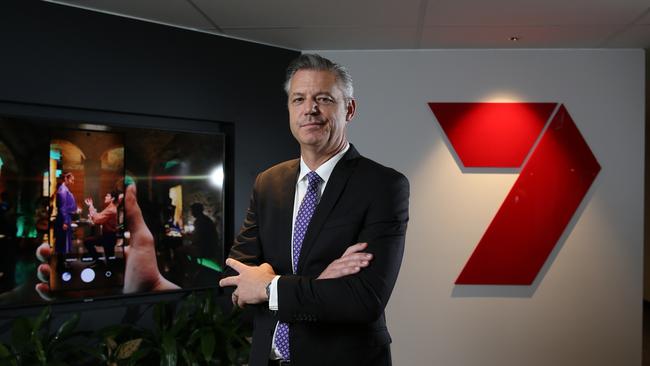 Seven West chief executive James Warburton in Sydney. Picture: Britta Campion