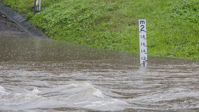 Hardys Rd closed at Mudgeeraba. Picture: Jerad Williams