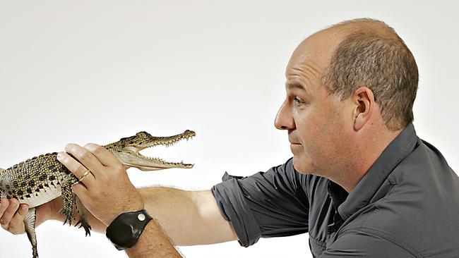 Crocodile Encounters’ Grahame Mark Richmond with `Mr Crunch’. Picture: SUPPLIED