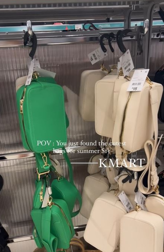 Kmart customers are obsessing over this $15 bag. Picture: Instagram/Brittany Melinda