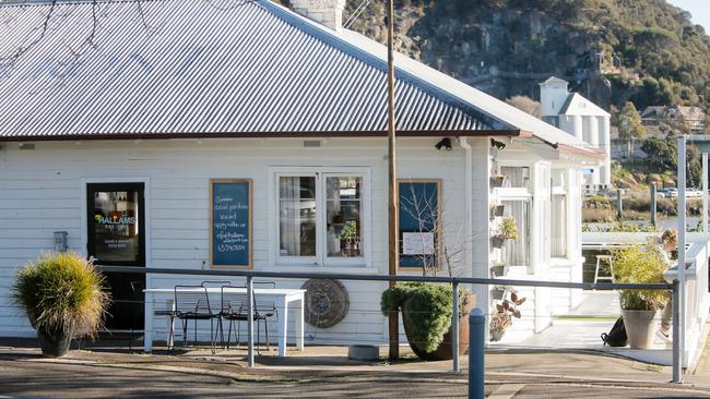 The Hallam’s Waterfront Seafood Restaurant building remains on the market after the company was wound up over an outstanding tax debt. Picture: PATRICK GEE