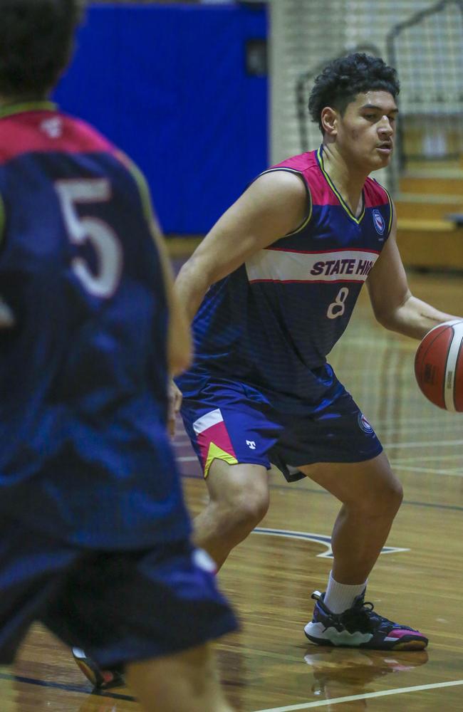 GPS basketball The Southport School v Brisbane State High School at TSS. Picture: Glenn Campbell