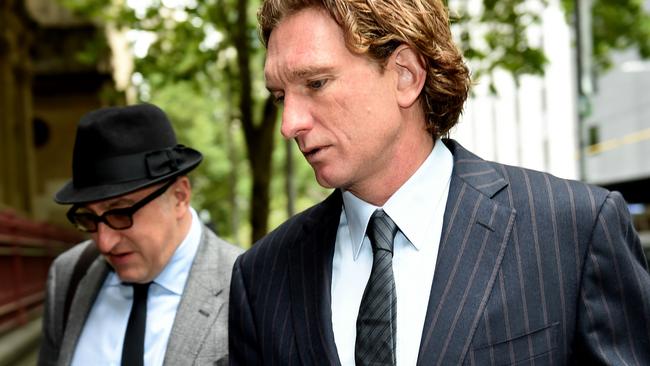 James Hird arrives Melbourne Supreme Court during the prolonged drugs scandal involving the Essendon Football Club.