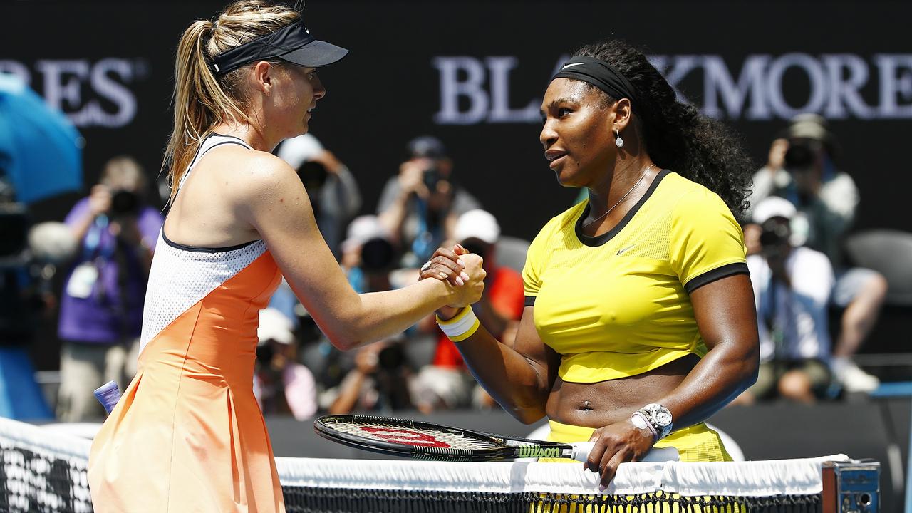 Williams had the better of Sharapova for much of their rivalry. Picture: Colleen Petch