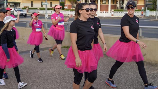 The pink-inspired Mackay Mother's Day Classic fun run 2021 raising money for breast cancer research. Heidi Petith