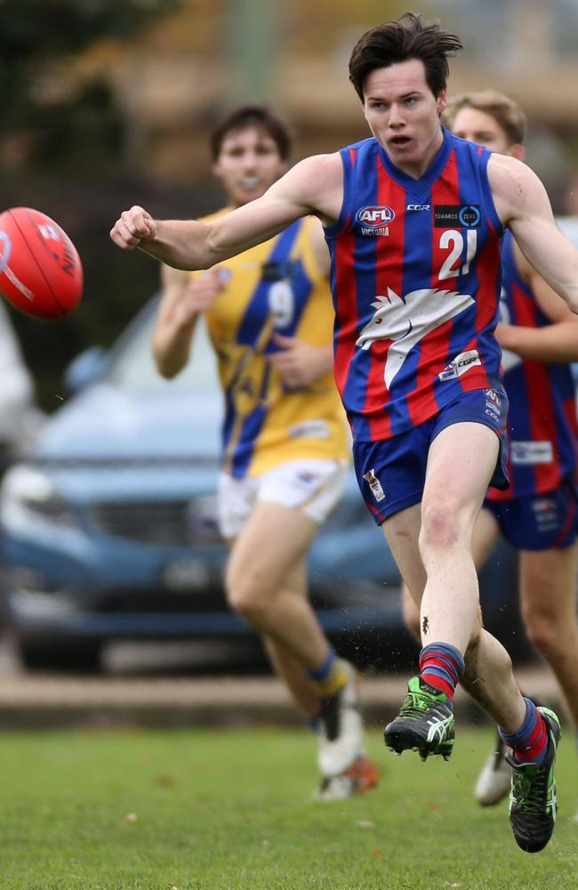 Lachlan Walker during his best-and-fairest year at Oakleigh Chargers. Picture: Brendan Francis