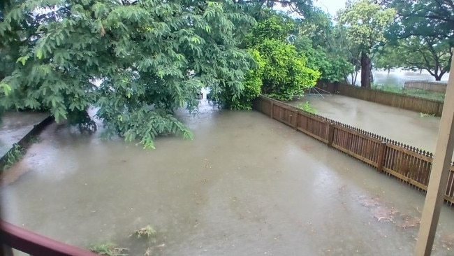 A flooded house in Longlands Street. Picture: Martin Wright