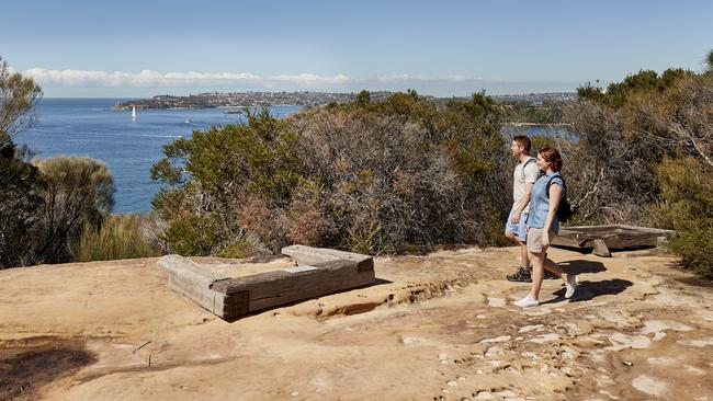 The Grotto Point Aboriginal engravings along the Spit Bridge to Manly walk. Picture: Destination