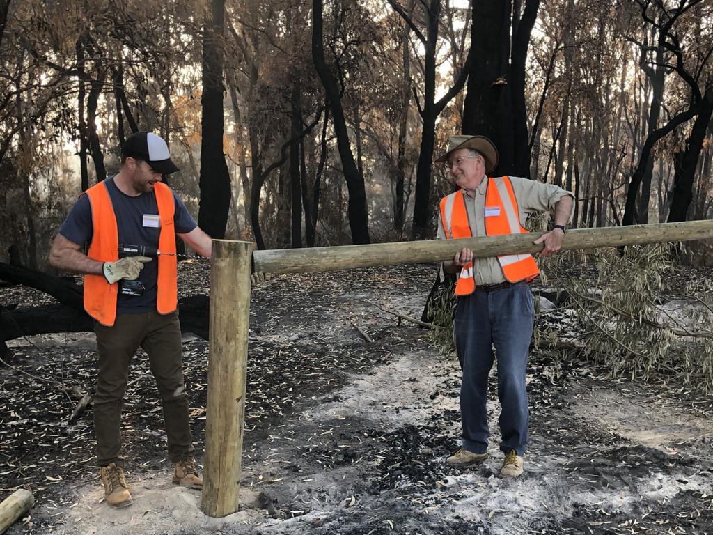 BlazeAid volunteers get to work assisting farming communities after the bushfires. Picture: Supplied