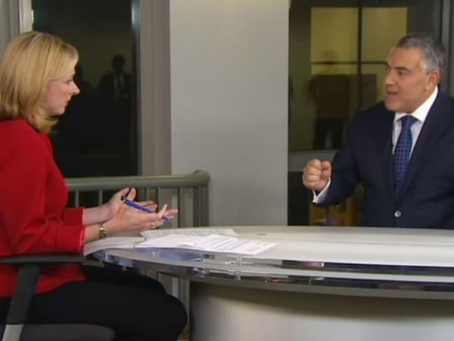 ‘It’s gossip’ ... Joe Hockey dismissed Leigh Sales questions in the awkward interview.