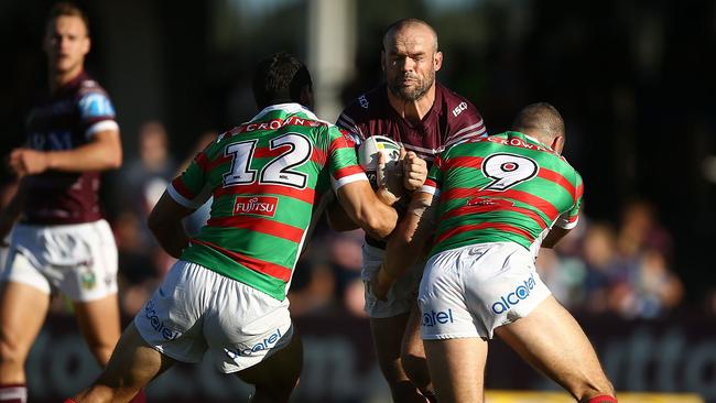 Nate Myles was quiet for the Sea Eagles.